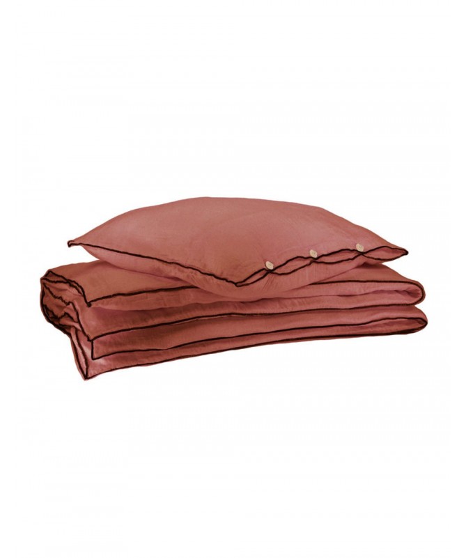 Parure De Lit En Gaze De Coton Terracotta Moumout