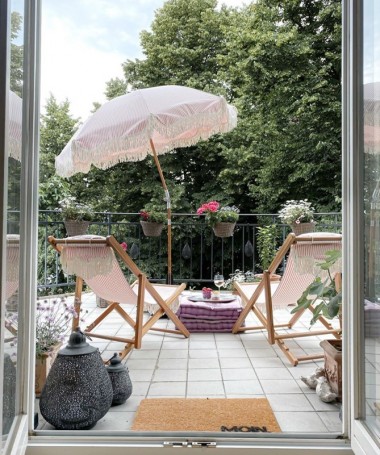 Sling Chair - Pink Stripe - Business & Pleasure