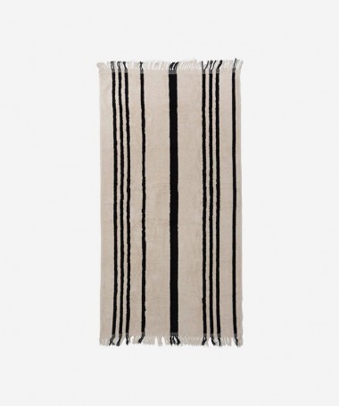 Beach Towel - Vintage Black Stipe