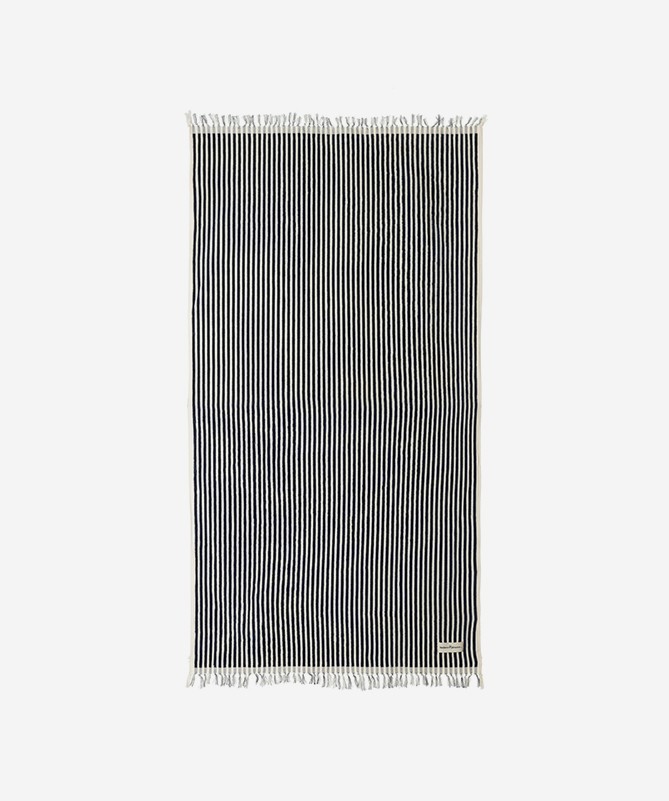 Beach Towel - Navy Stripe - Beach Towel - Navy Stripe -